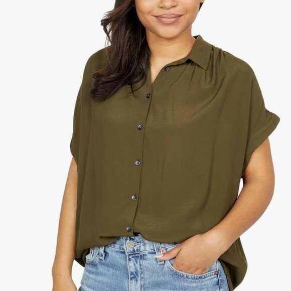 Madewell Women's Central Drapey Shirt - Picture 1 of 5